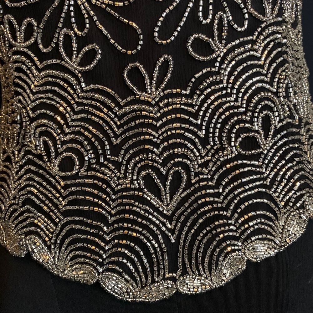 Sold Papelle Boutique Evening Silk Beaded Top - Picture 7 of 8